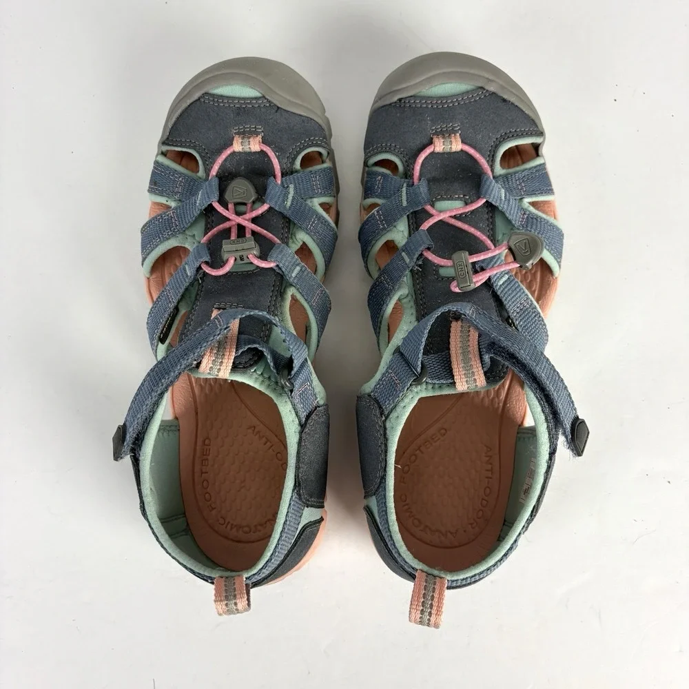 Keen CNX Blue Pink Pull-On Washable Sport Sandals Shoes women's size 6